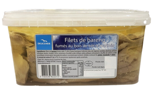 Filet de hareng fumé au bois de hêtre à l'huile de colza 