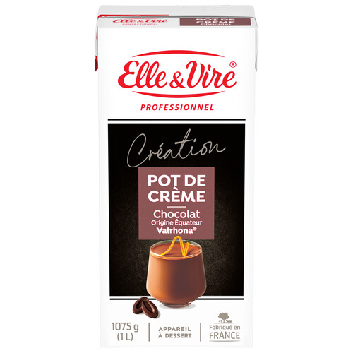 Appareil pour pot de crème chocolat valrhona