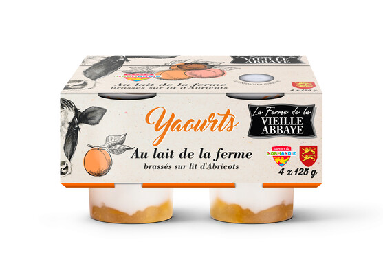 Yaourt brassé sur lit d'abricots 