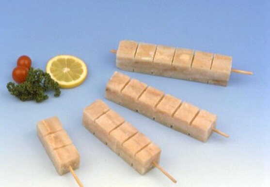 Brochette poisson nature cru pièce de 140 g colis de 6 kg