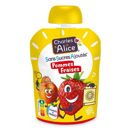 Gourde pomme fraise sans sucres ajoutés 90 g