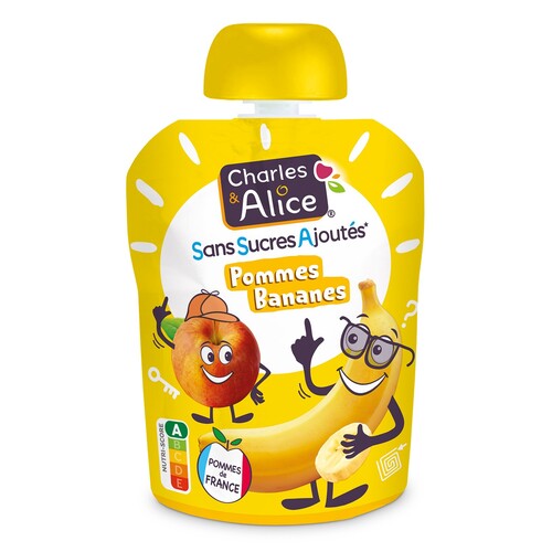 Gourde pomme banane sans sucres ajoutés pièce de 90 g