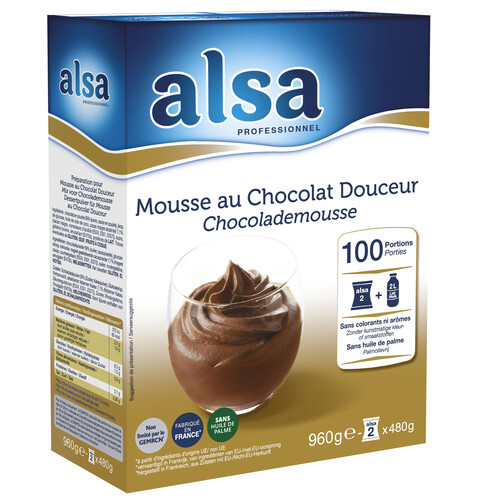 Mousse chocolat douceur 100 portions