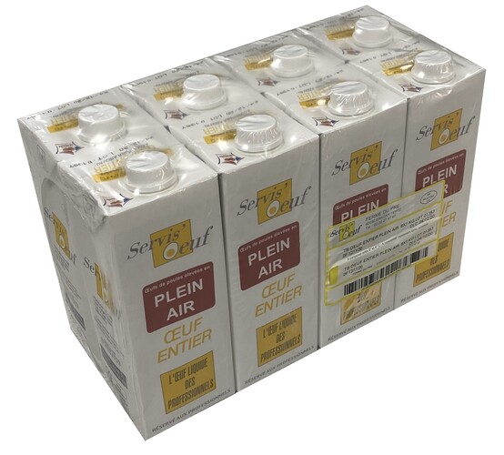 Oeuf entier liquide plein air