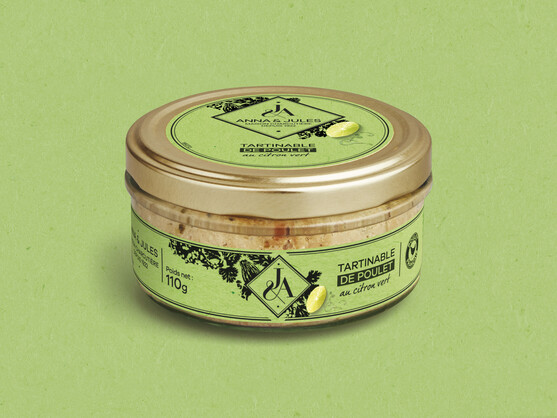 Tartinable de poulet au citron vert pot de 110 g