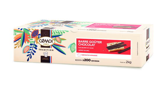 Bâton chocolat noir 43 % cacao pièce de 10 g boite de 200