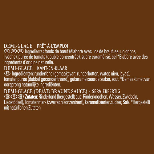 Sauce demi glace naturelle