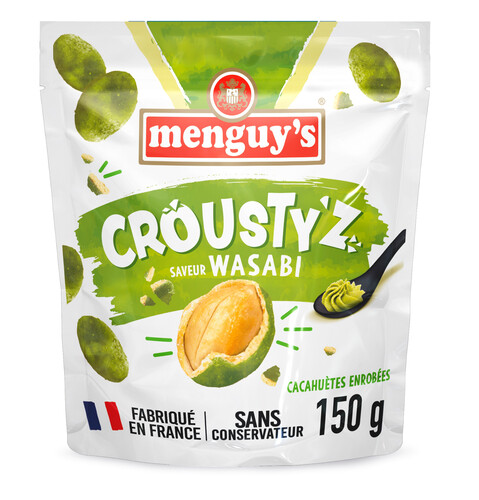 Cacahuètes enrobées wasabi sachet de 150 g 