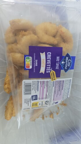 Crevette panée cuite réfrigérée 