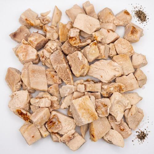 Cube de poulet roti iqf 15 x 15 mm sachet de 1 kg