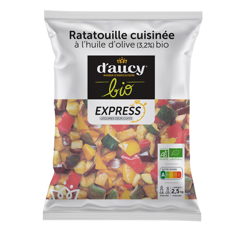 Ratatouille cuisinée express huile d'olive bio