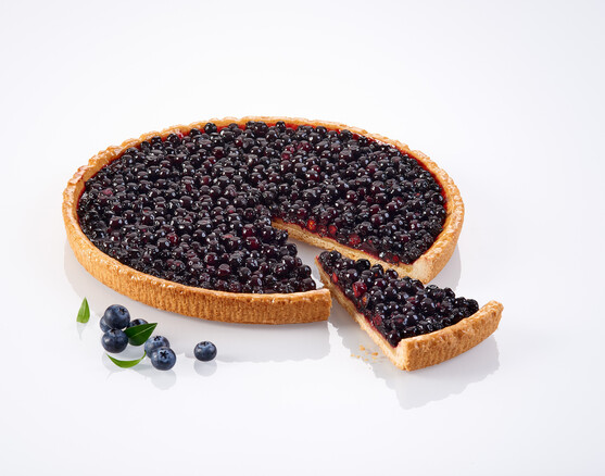 Tarte aux myrtilles entière
