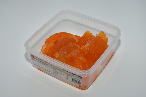 Tranchette melon jaune confit boite de 1 kg 