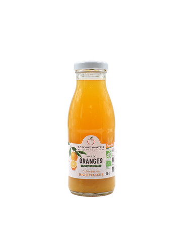 Jus d'oranges bio bouteille de 25 cl