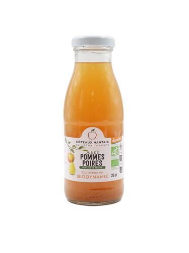 Jus de pommes poires bio bouteille de 25 cl